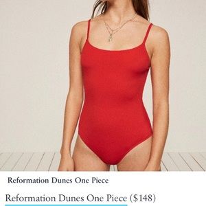 Reformation Dunes One piece Cherry- XS